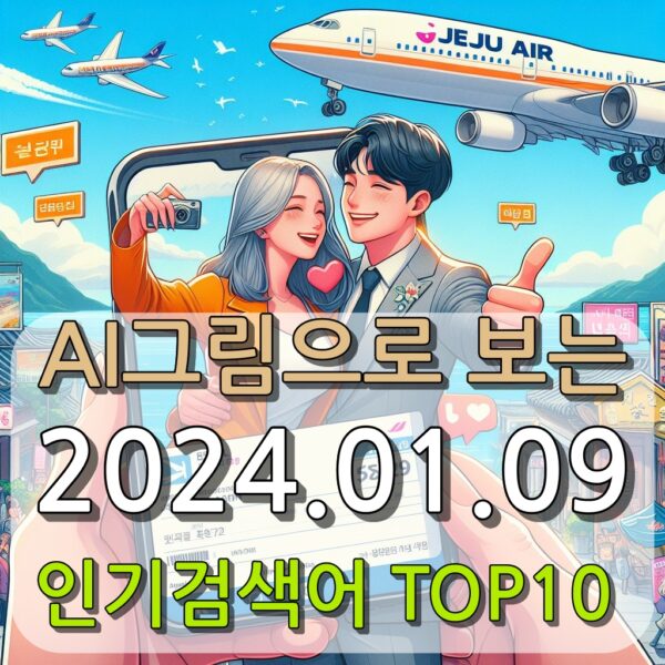 (24.01.09) AI그림으로 보는 오늘의 인기검색어 TOP10