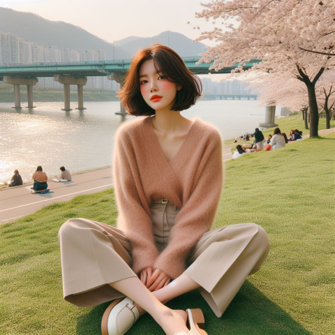 (24.01) 봄날에 놀러가고싶은 룩, 여자 기본템 봄 코디, 벚꽃놀이 코디🌸